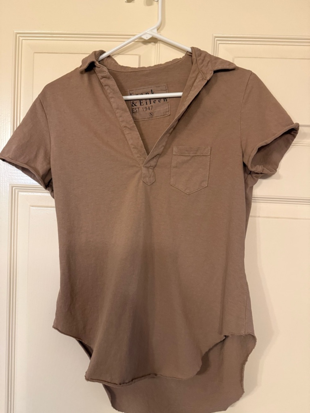Frank & Eileen Charlotte Perfect Polo Top in Cappuccino